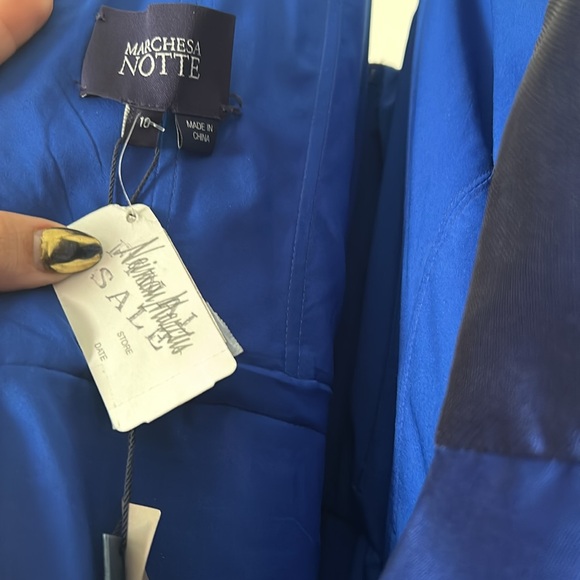 Royal Blue never worn flower embroidered dress. - Picture 8 of 8